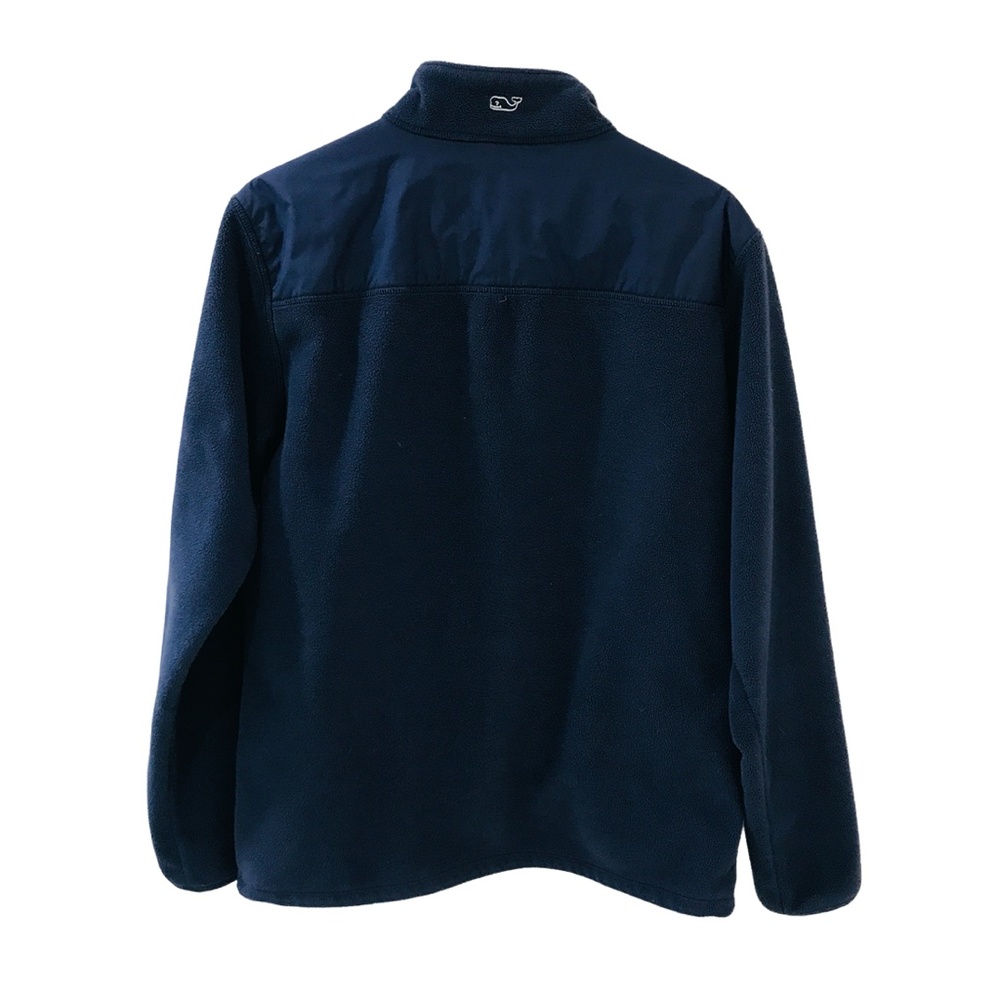 VINEYARD VINES 3/4 Zip Fleece in Navy Blue with Whale - Picture 2 of 8
